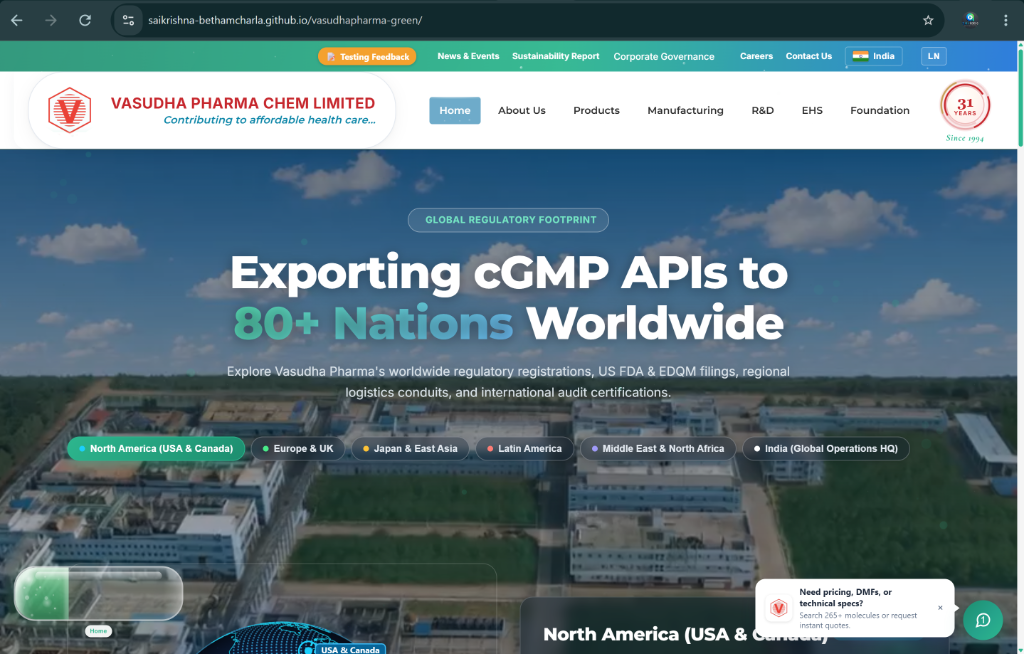 Vasudha Pharma Enterprise Portal